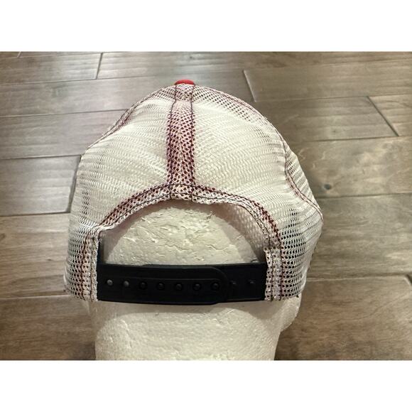 Budweiser Eagle Mens Red Blue Beer Adjustable SnapBack Trucker Hat Mesh Cap OSFM - Picture 5 of 9